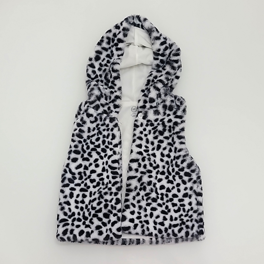 NWOT Wonder Nation faux fur hooded vest